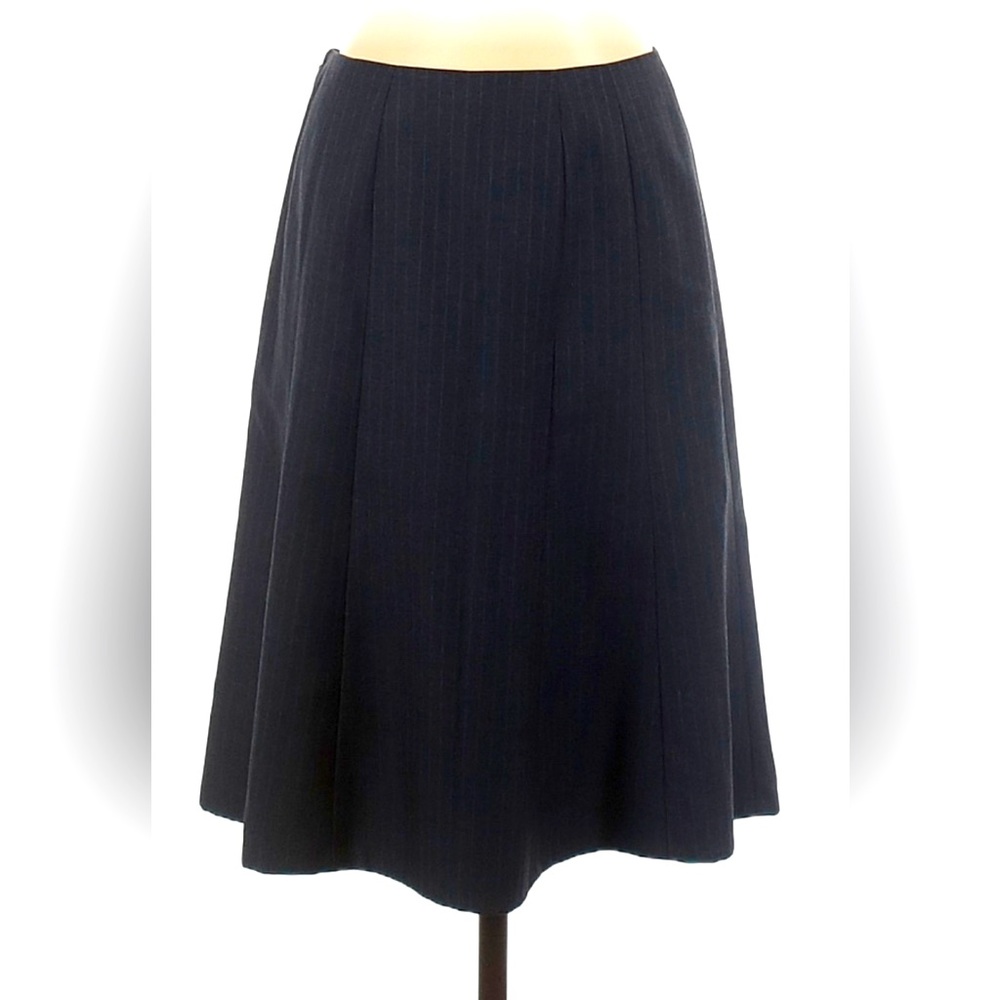 Calvin Klein Size4 Pin Stripe Charcoal Grey A-Line Skirt